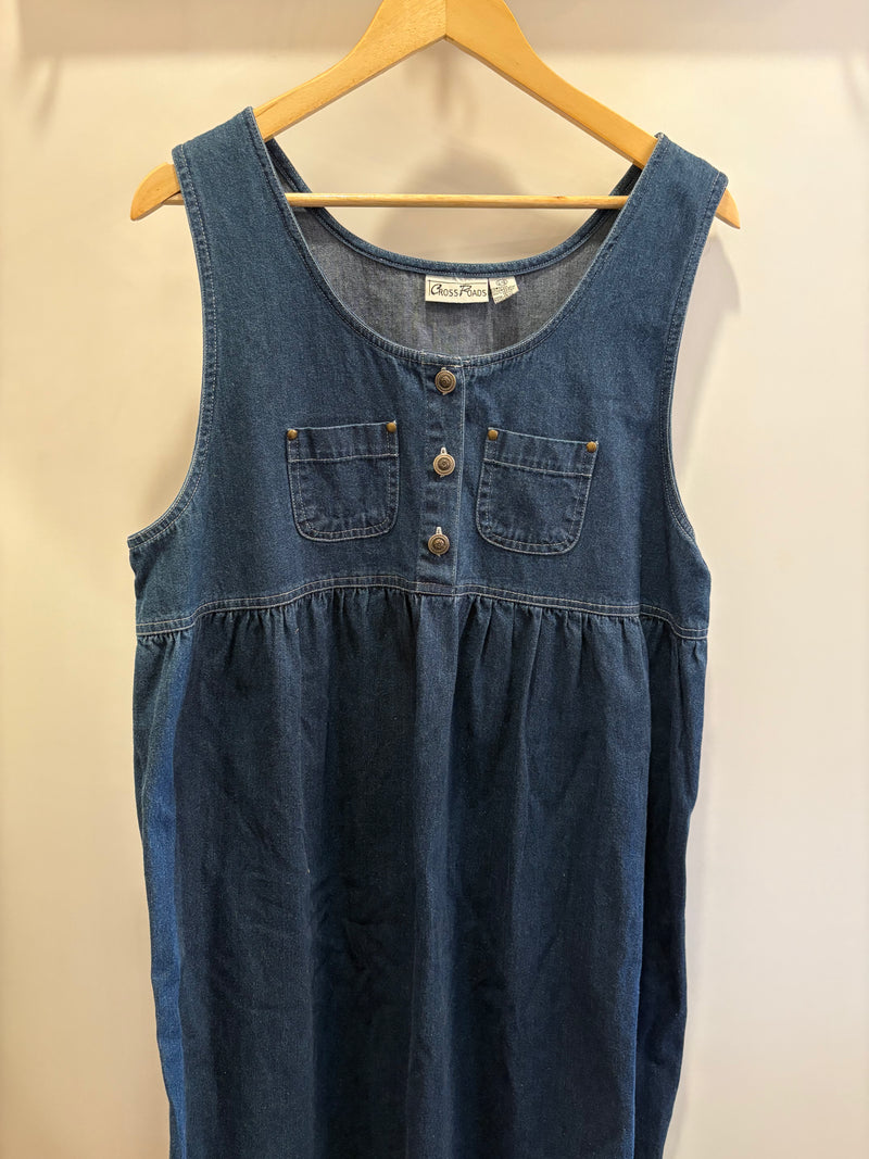 Sneezeweed Denim Cross Roads Maxi Dress