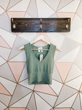 RD Style Sylvie Reversible Crew Top Lily Pad