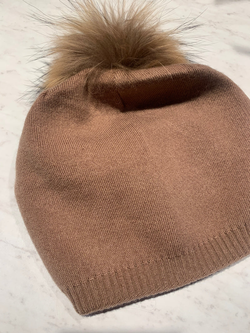 Prenelove Evelyn Pom Beanie Camel