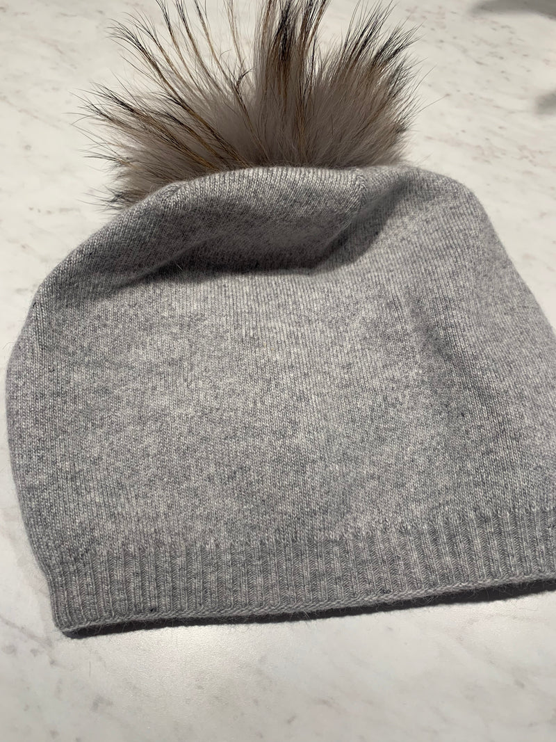 Prenelove Evelyn Pom Beanie Heather Grey