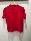 Sneezeweed Red Mock Neck Tee