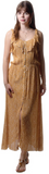 En/Kay Ruffle Front Dress Mustard