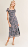 Sadie & Sage Fireworks Midi Dress Navy