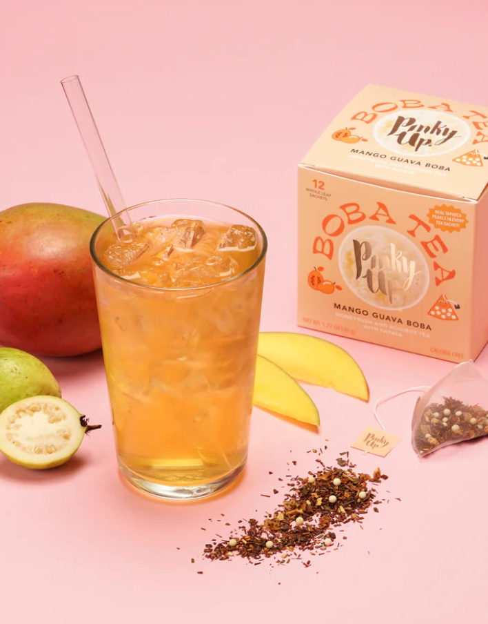Pinky Up Mango Guava Boba Tea