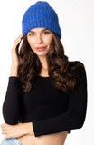 Cest Moi Ribbed Beanie Hat Heather Cobalt