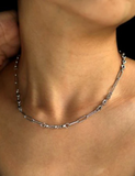 Hackney Nine Amma Paper Clip Necklace Silver