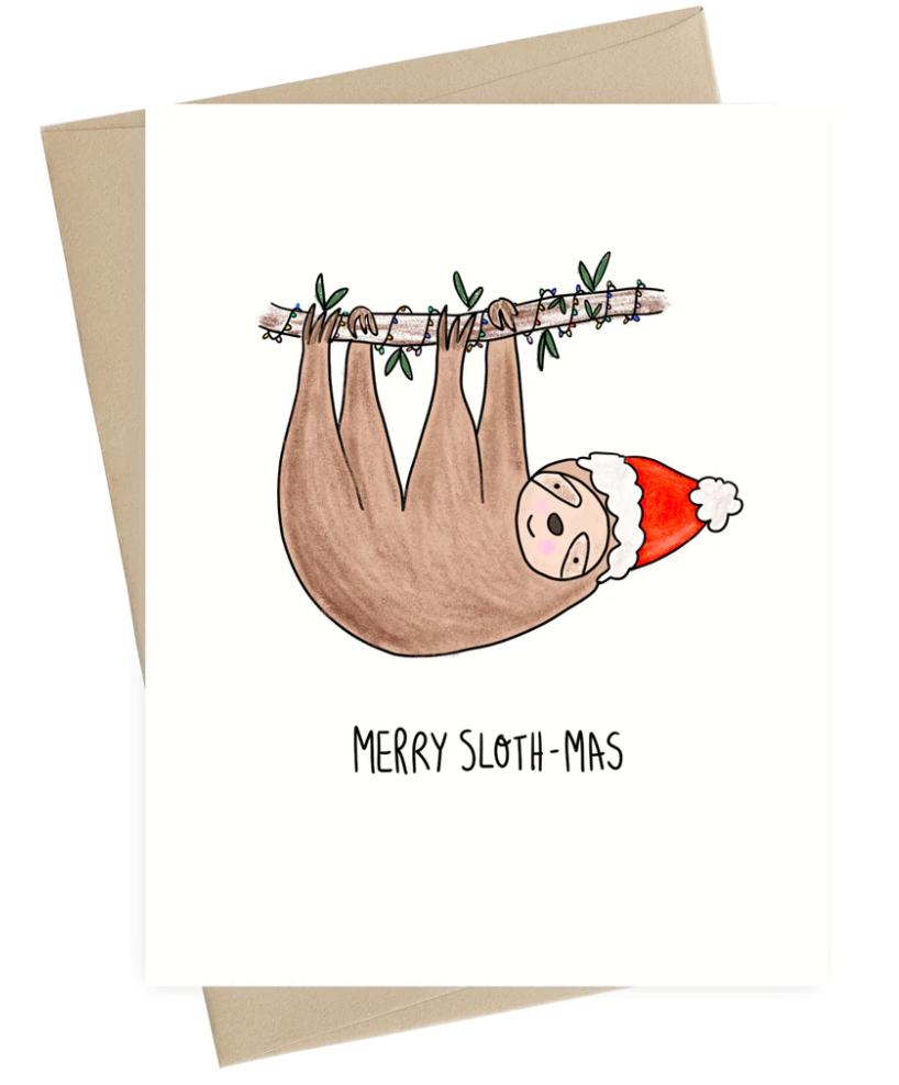 Little May Merry Sloth-Mas Card