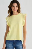 RD Style Arianne Bubble Gauze Top Lemon Lime