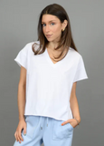 RD Style Tara V Neck Tee White