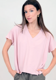 RD Style Tara V Neck Tee Rosewood