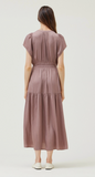 Grade & Gather Tiered Midi Dress Dusty Lilac