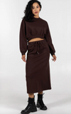 Cest Moi Fleece Skirt Espresso