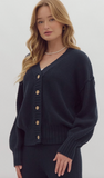 Entro Knit Cardigan Navy