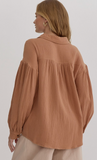 Entro Cotton Blouse In Camel