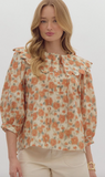 Entro Collar Blouse Persimmon