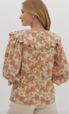 Entro Collar Blouse Persimmon