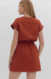 Entro Mini Sweater Dress Rust