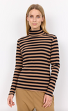 Soyaconcept Iridi Stripe Top Brown