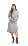 Papillon Roll Neck Sweater Dress Grey