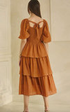 Oddi Tiered Dress Camel