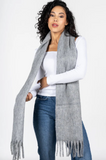 Cest Moi Wool Blend Scarf Grey