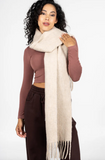 Cest Moi Wool Blend Scarf Ivory