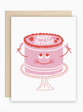 The Beautiful Project Pink Cake Birthday Card