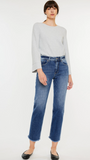 KanCan Nancy High Rise Slim Straight Med Wash