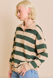 Lelis Green Stripe Pullover