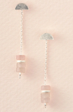 Scout Stone Meteor Threader Rose Quartz Silver