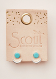 Scout Moon Phase Earrings Turquoise Silver