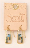 Scout Good Karma Frame Earrings Turquoise Gold