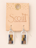 Scout Good Karma Frame Earrings Gunmetal Silver