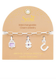 Scout Interchangeable Charm Bracelet Amethyst Silver