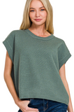 Zenana Sweater Vest Ash Jade