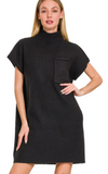 Zenana Sweater Dress Black