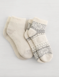 Lemon 2pk Snow Day Low Cut Socks Grey