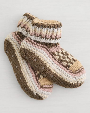 Lemon Northern Isle Knit Bootie Brown