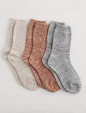 Lemon 3pk Cabin Crew Socks Taupe