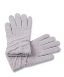 Lemon Madison Avenue Text Gloves Lilac