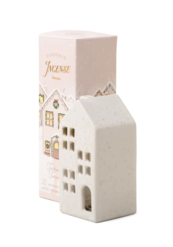 Paddywax Holiday Town Incense Holder Teakwood Tobacco