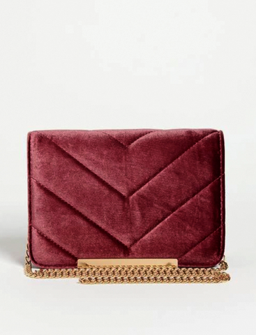 BELLACHIC Velvet Crossbody Bag Mauve