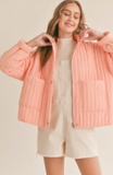 Sadie & Sage Quilted Jacket Washed Coral