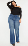 Kancan Jewel High Rise Straight Jean Plus Medium Wash