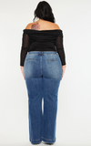 Kancan Jewel High Rise Straight Jean Plus Medium Wash