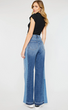 Kancan Clover High Rise Wide Leg Jean Medium Wash