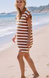 Oddi Stripe Tee Dress Latte