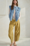 Oddi Acid Wash Barrel Jean Mustard