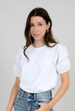 RD Style Tamara Jersey Tee Poplin Sleeves White