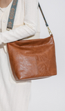 Zenana Vegan Leather Crossbody Bag Camel